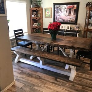 8' Kitchen Table and One Bench